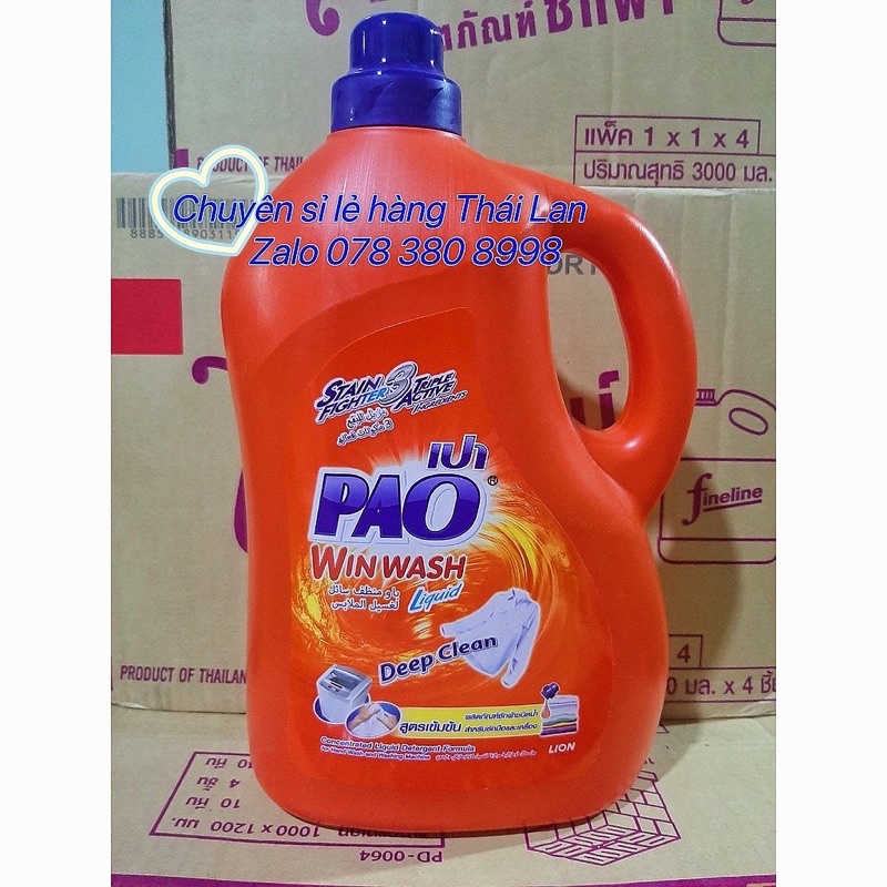 Nước Giặt Xả Đậm Đặc Pao Can Cam 3lít Thái Lan