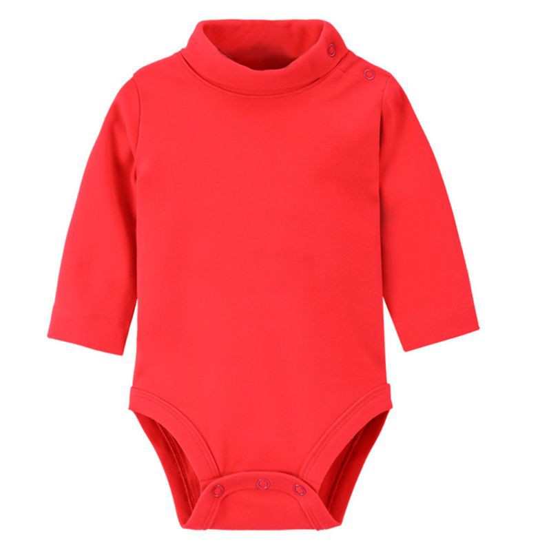 Jumpsuit tay dài cổ lọ bằng cotton dùng cho trẻ mới sinh