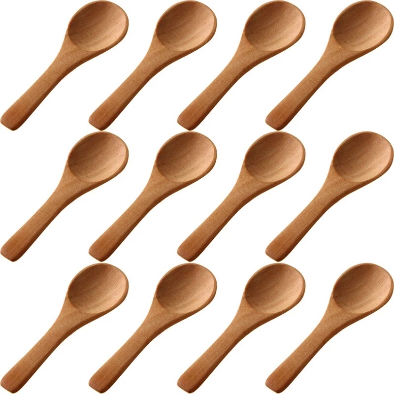 Muỗng Gỗ Tròn Mini Múc Canh/Mật Ong/Trà/Cà Phê