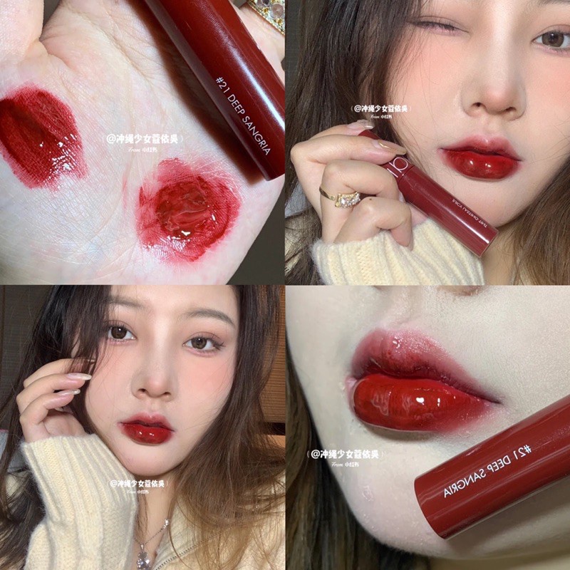 Son Romand Bóng Juicy Lasting Tint 21 Deep Sangria | Shopee Việt Nam