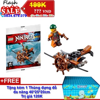 [CLEARANCE SALE] S2010 - Lego Ninjago 30421 - Tàu Không Tặc - Tặng kèm Thùng đa năng