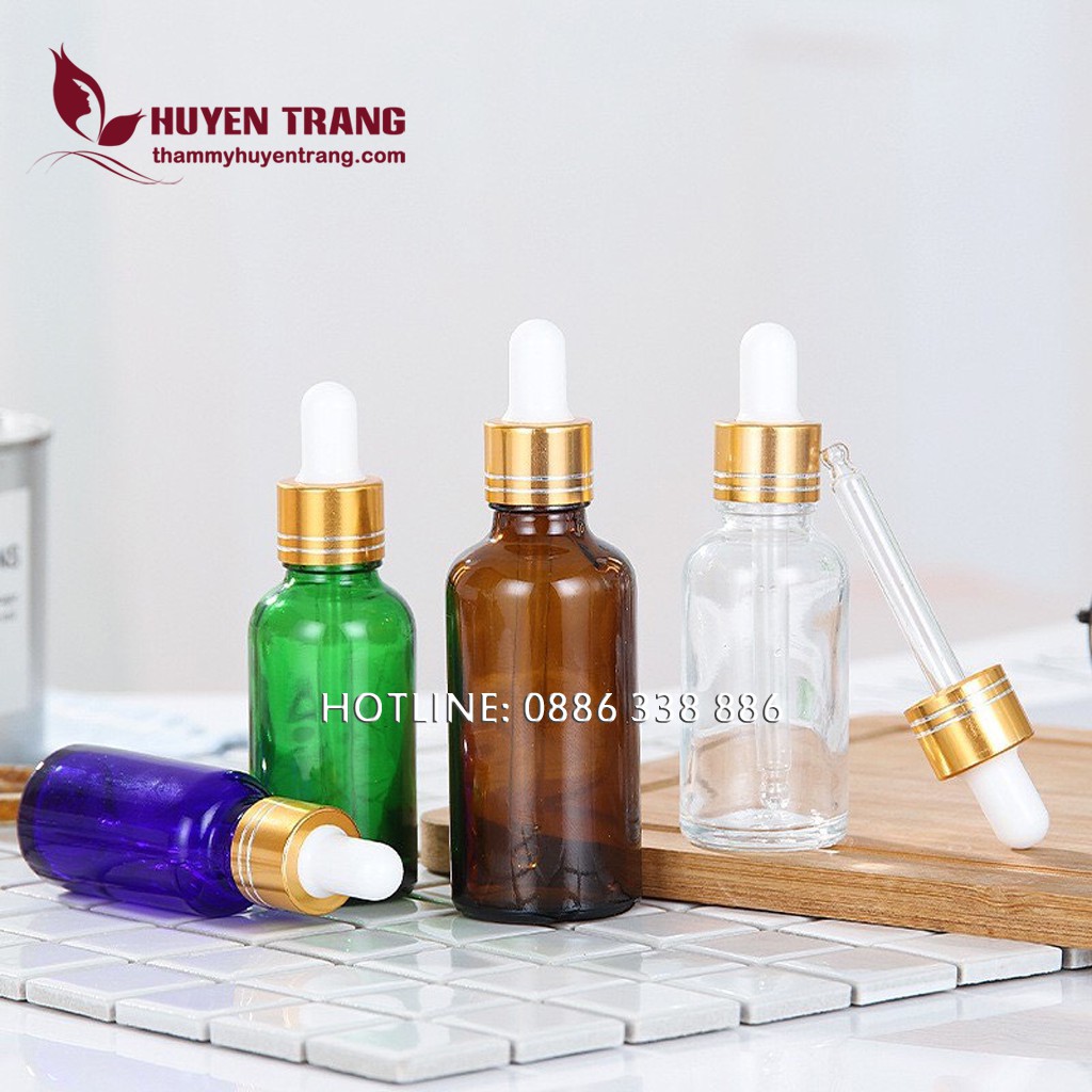 Hũ Chiết Tinh Dầu 5ml/10ml Nút Bóp Nhỏ Giọt - Lọ Chiết Thủy Tinh Đựng Tinh Dầu, Serum, Mỹ Phẩm -Thẩm Mỹ Huyền Trang