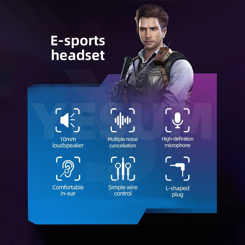 Tai Nghe Chơi Game Leyoya G26 Từ Tính Chống Ồn Dành Cho Game PUBG Bass Điện Thoại Máy Tính