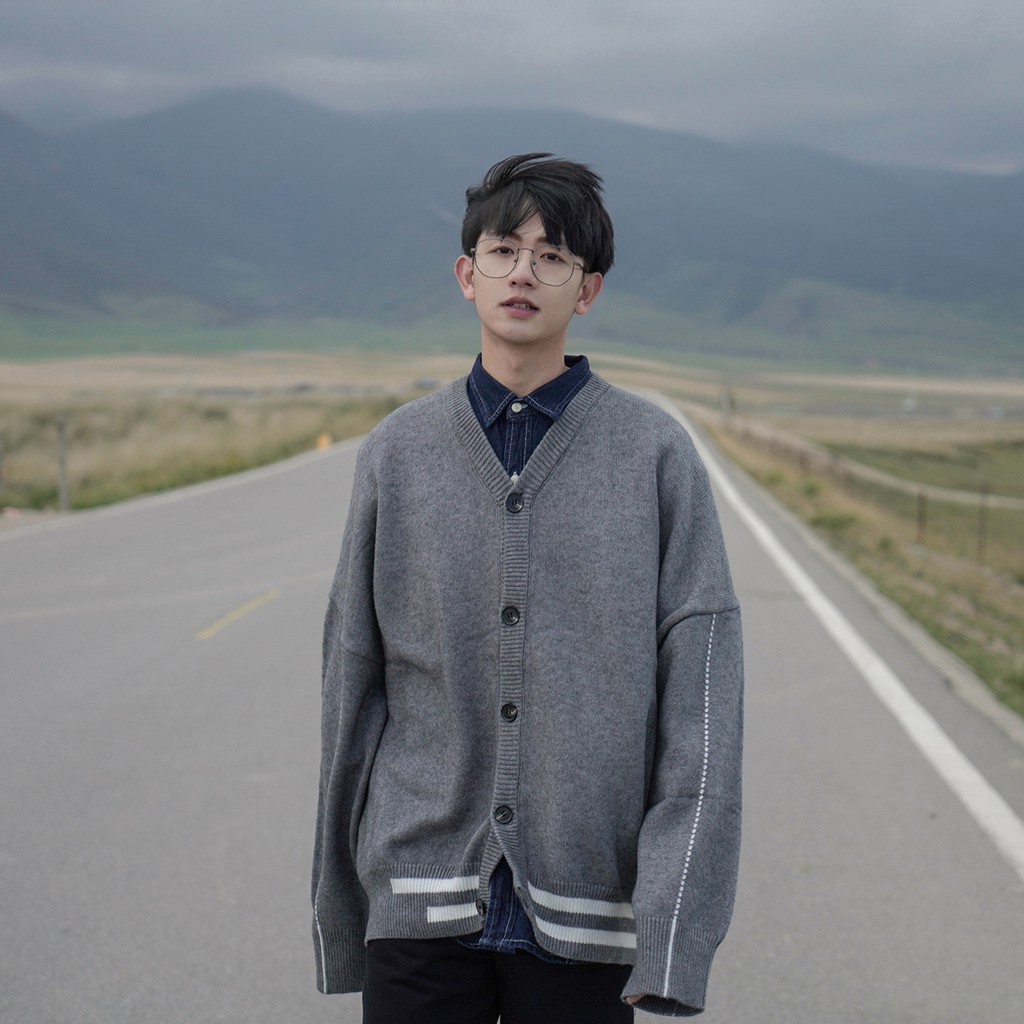 Áo khoác cardigan thời trang Nhật Bản cho nam