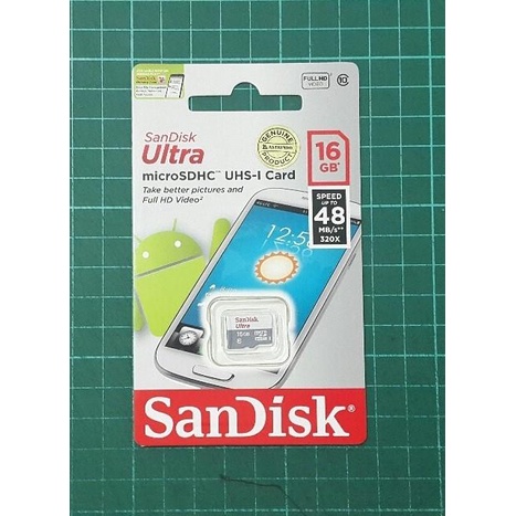 Bộ Chuyển Đổi Sandisk Microsd Cl10 Uhs - 16Gb Speed 48Mb - Không Bộ Chuyển thumbnail