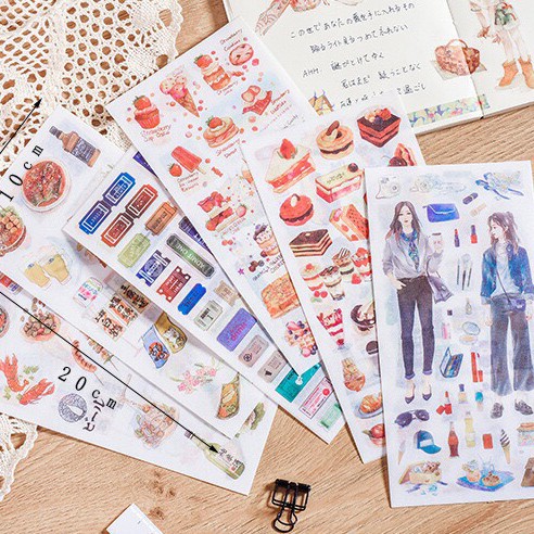 Bộ 3 Sticker MỜ Lovely girl (SM07)