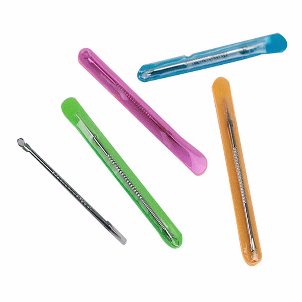 Dụng cụ nặn mụn đầu đen bằng thép không gỉ chiều dài 12cm tiện lợi