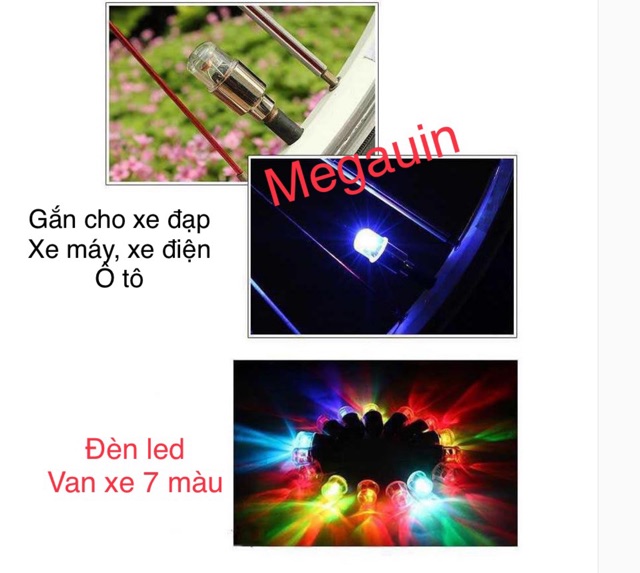 ĐÈN VAN XE 7 MÀU XE ĐẠP ĐIỆN, XE MÁY (MẪU TRÒN- GIÁ 1 CẶP)