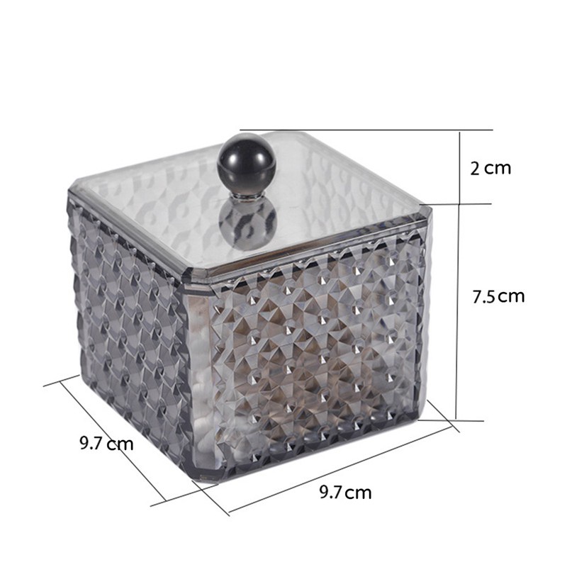 COD 1 Piece of Dustproof Cosmetic Storage Box Jewelry Plastic Box Square YTVN