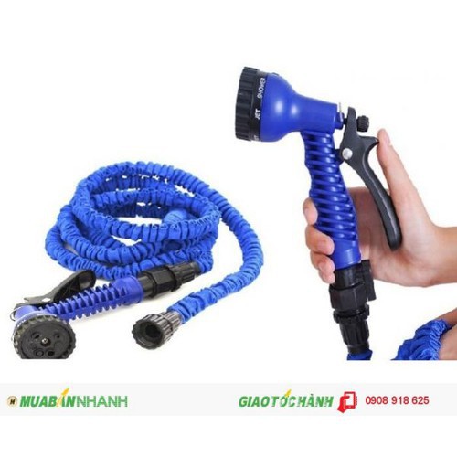 Bộ vòi xịt tăng áp giãn nở thông minh MAGIC HOSE 15m - xịt nước co giãn đa năng tiện dụng kéo dài.