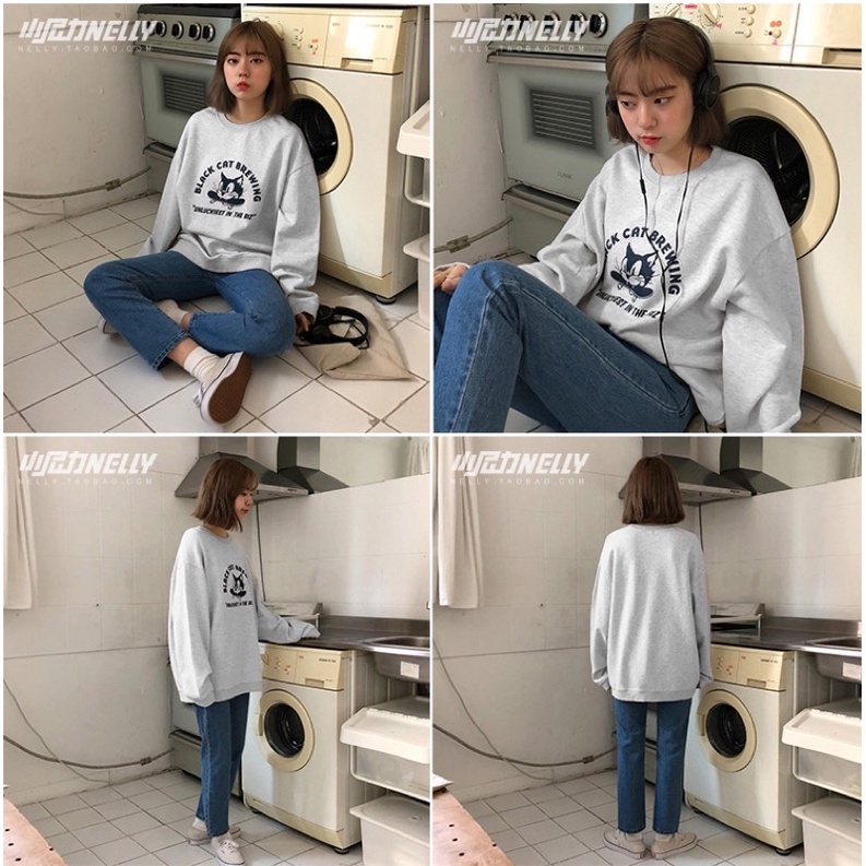 Áo nỉ sweater NELLY lót lông full săn SALE các màu đủ size | BigBuy360 - bigbuy360.vn