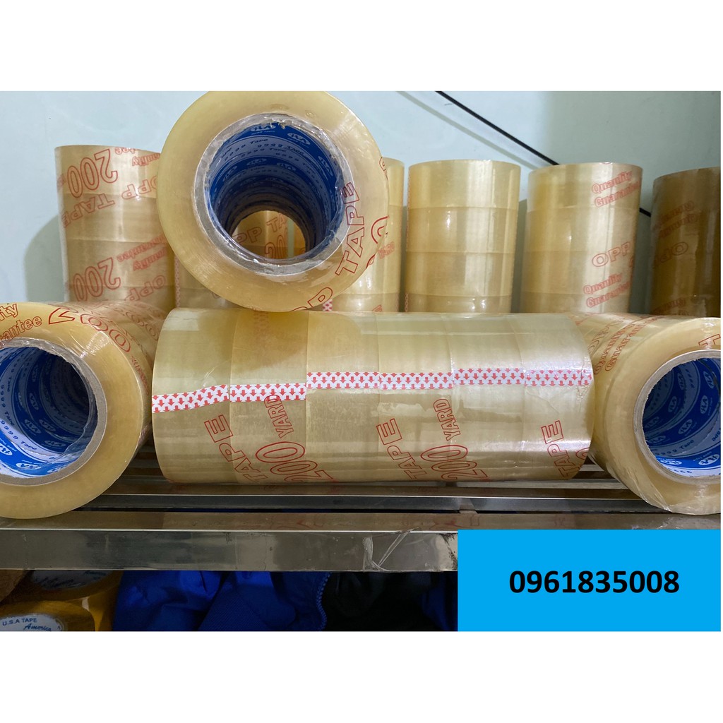 Băng keo trong khổng lồ 200 yard chuẩn 2kg đúng