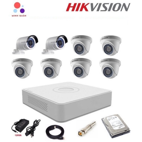 Bộ 8 camera Hikvision 2.0MP giá rẻ - DS-2CE56D0T-IR - DS-2CE16D0T-IR