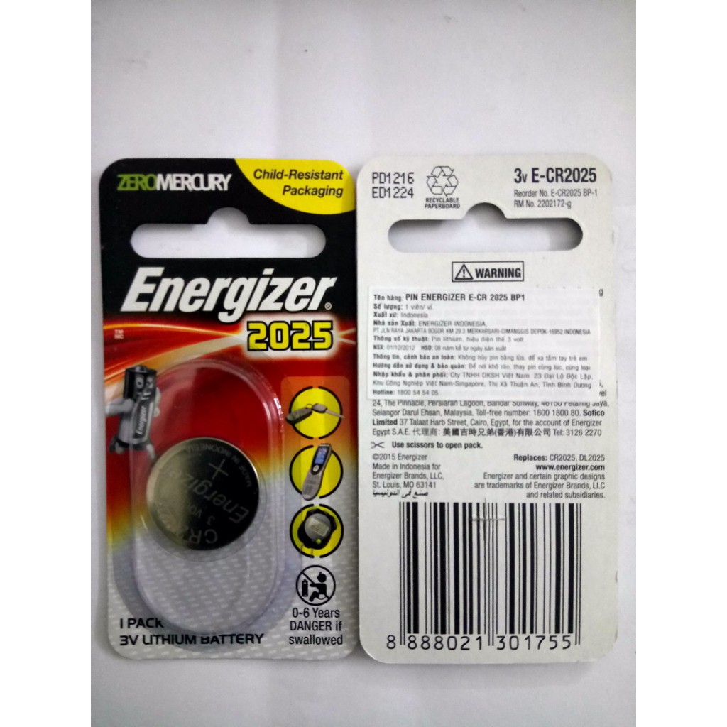 Pin Energizer CR2025