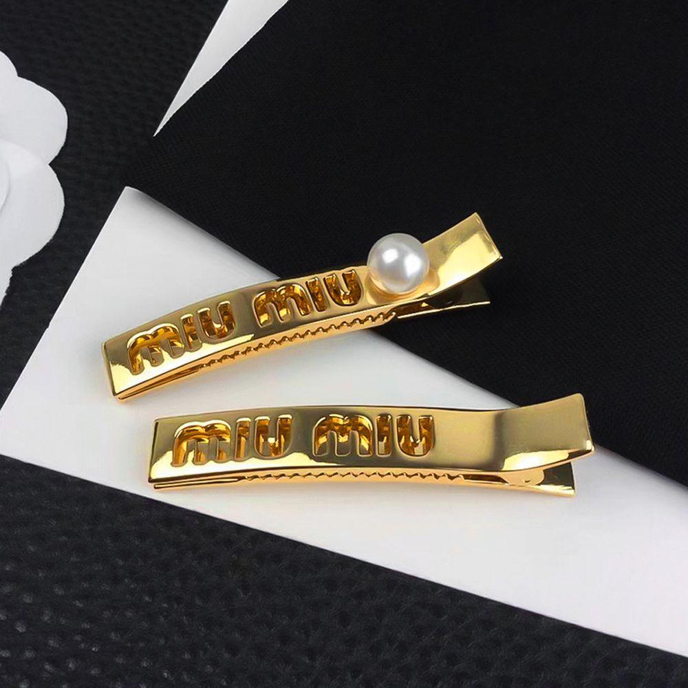 Kẹp Tóc Mỏ Vịt Bằng Kim Loại In Chữ Phong Cách Pháp Cổ Điển Sang Trọng