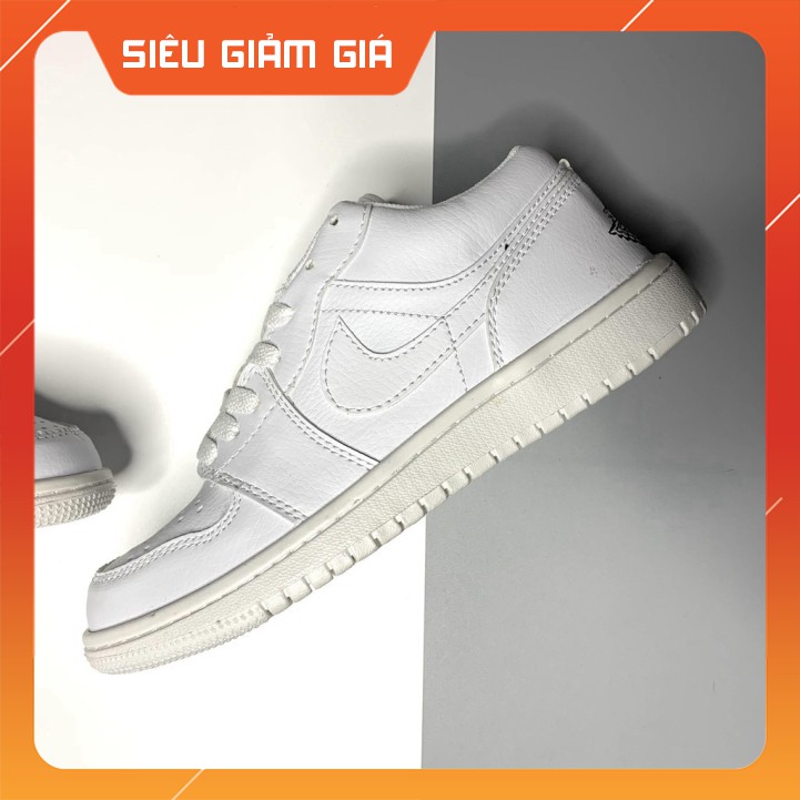 [BÁN CHẠY NHẤT SHOPEE] Giày Jordan Giày Sneaker JD1 Màu Trắng, Đế Khâu, Da Nhăn Cao Cấp