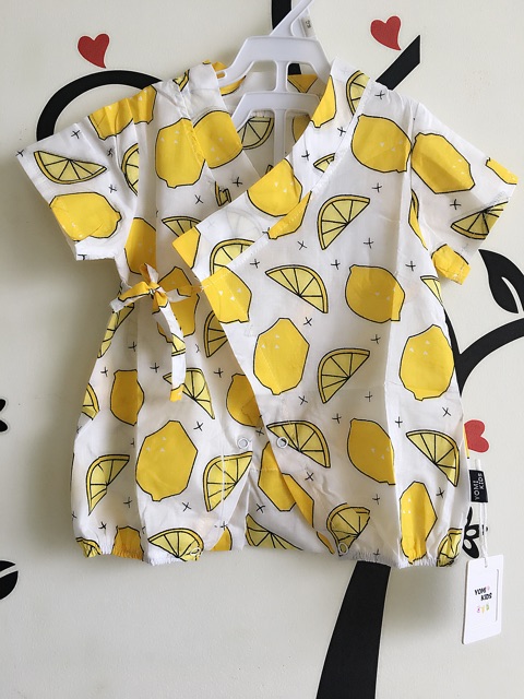 Bộ bodysuit dạng yukata cho bé