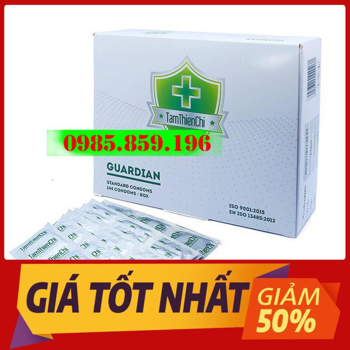 Bao cao su Tâm Thiện Chí Guardian mỏng trơn hộp 144 cái