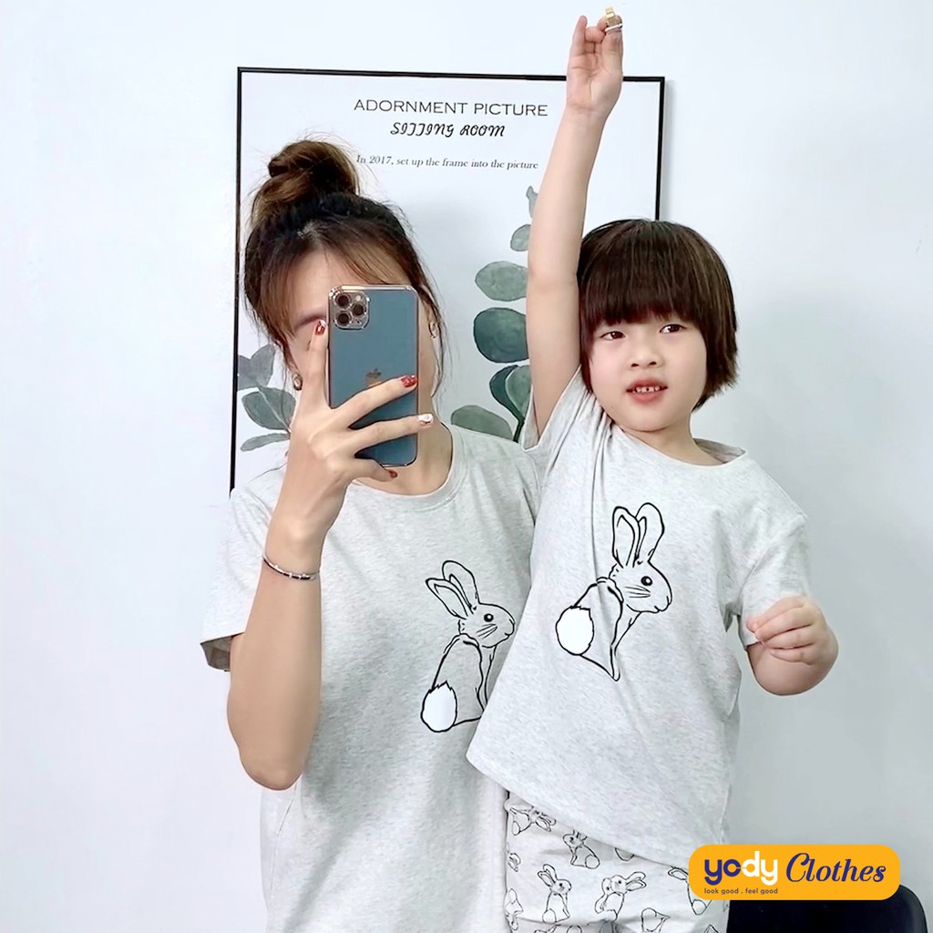 Bộ đồ nữ YODY in hình thỏ cho mẹ trẻ trung BDN3170 | BigBuy360 - bigbuy360.vn