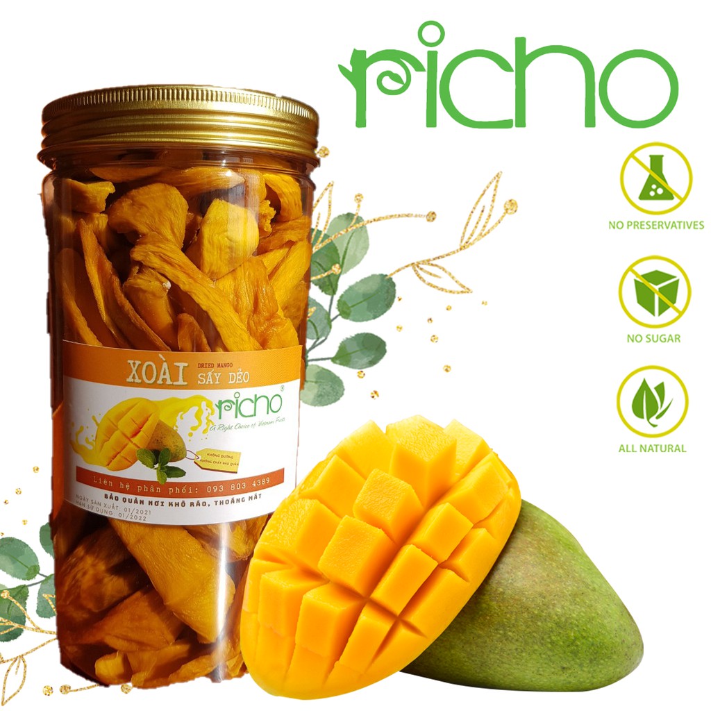 Xoài xấy dẻo Richo hộp lớn (500gram) | Shopee Việt Nam