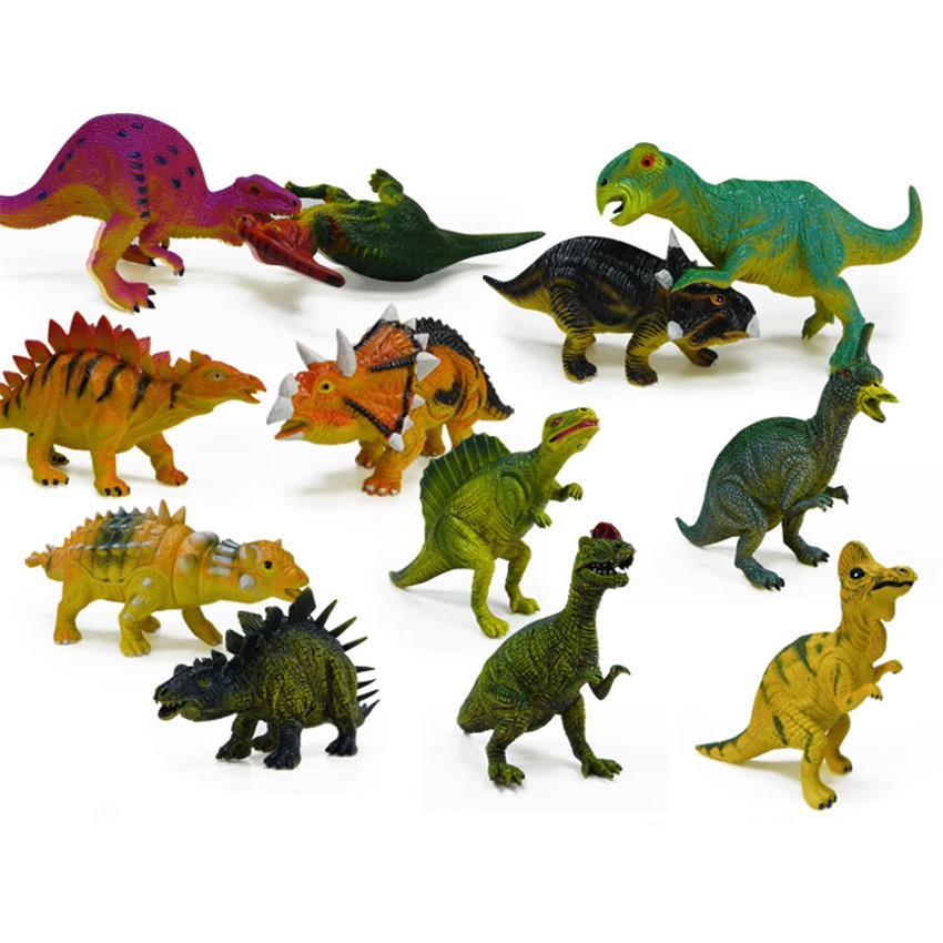 Bộ đồ chơi mô hình thế giới khủng long New4all Dinosaurs Discovery 12 con nhựa PVC an toàn cho bé trên 3 tuổi