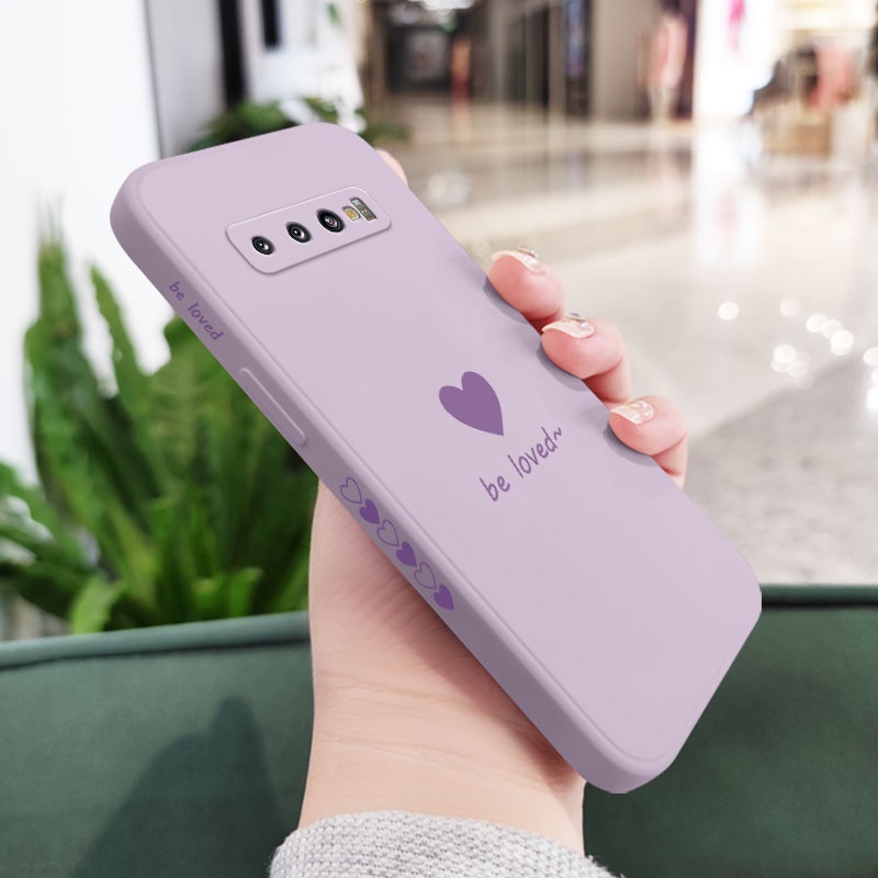 Ốp Điện Thoại Mềm Họa Tiết Trái Tim Đơn Giản Sáng Tạo Cho Samsung Galaxy S10 S10E Plus S9 Plus