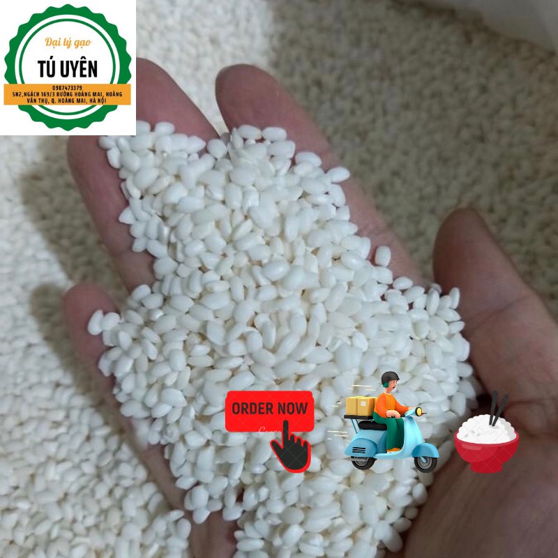 Gạo nếp cái hoa vàng thơm, ngon đặc biệt, dẻo xôi túi 1kg