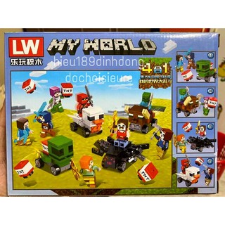Lắp ráp xếp hình non Minecraft My World 406 : rad đột kick illager