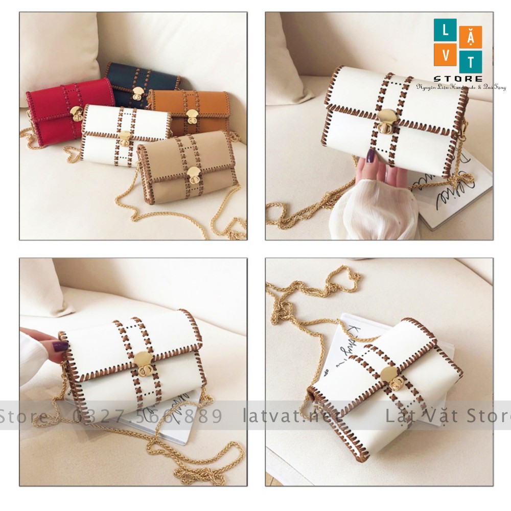 Túi đeo chéo cổ điển Retro - Bộ kit tự may túi handmade - Nguyên liệu đầy đủ cắt sẵn