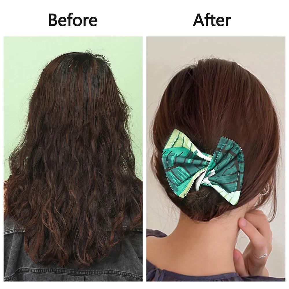 Dụng Cụ Búi Tóc Bằng Polyester In Hoa Thời Trang VANES1 Deft Dành Cho Bạn Nữ