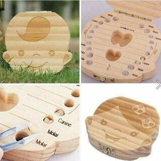 Hộp đựng răng sữa gỗ cho bé có khắc tên