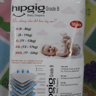 50 miếng bỉm quần Hipgig L50, XL50, XXL50