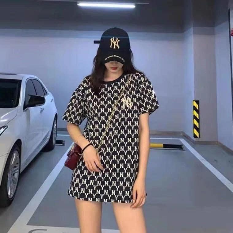 Áo Thun Tay Lỡ Họa Tiết Chữ N.Y Phong Cách Hàn Quốc