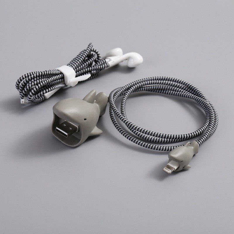 Phụ kiện bộ bảo vệ cáp và đầu dây sạc USB hình con vật siêu dể thương