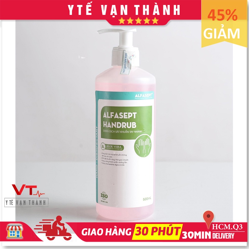 ✅ [HÀNG CÓ SẴN!!!] Nước Rửa Tay Khô- Alfasept Handrub, Sát khuẩn nhanh -VT0661