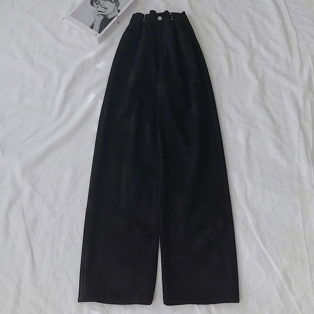 Quần Jean Nữ Lưng Cao JEMCLOSET  Ống Rộng XRP Thiết Kế Eo Cài Điều Chỉnh Phối Đồ Lên Form Siêu Tôn Dáng 2911