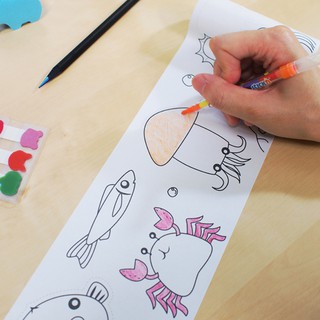 Tranh giấy tô màu dán lại nhiều lần cho bé (cuộn nhỏ dài 2m43 ) - thương hiệu Stickn