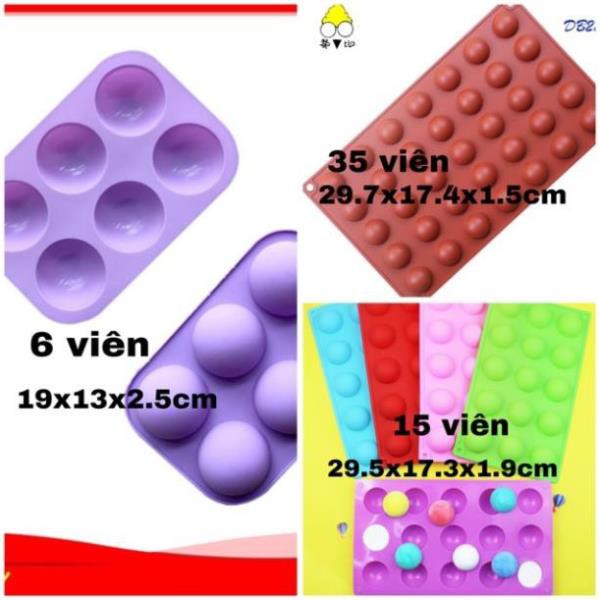 Khuôn silicon hình cầu 3 size