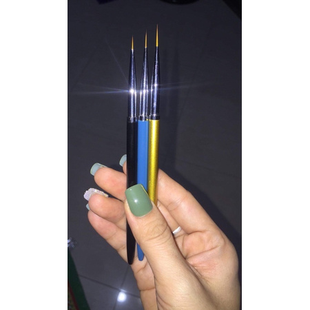 Bộ Cọ Vẽ  Nét 3 Màu 3 Kích Thước Cọ