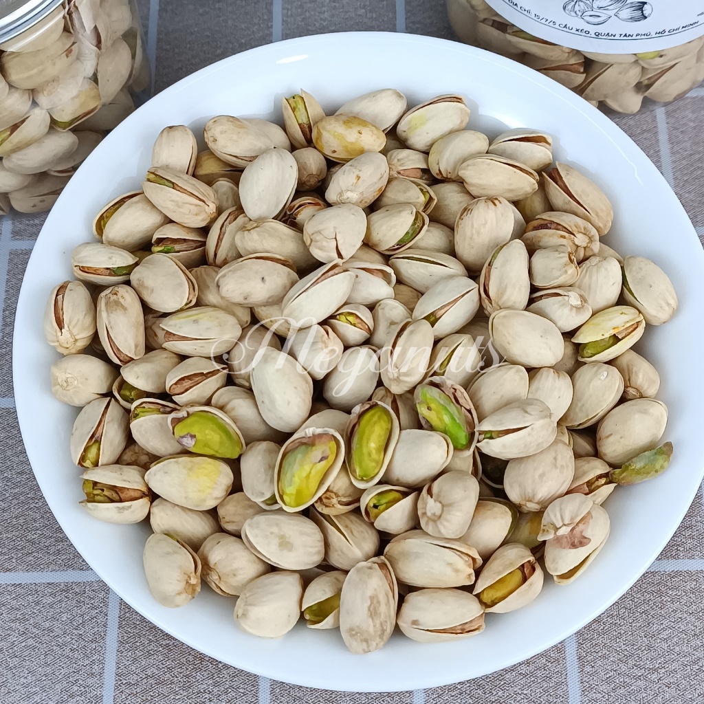 Hạt dẻ cười Mỹ Meganuts 500g - Hạt dẻ cười Pistachio rang muối không tẩy trắng thơm ngon