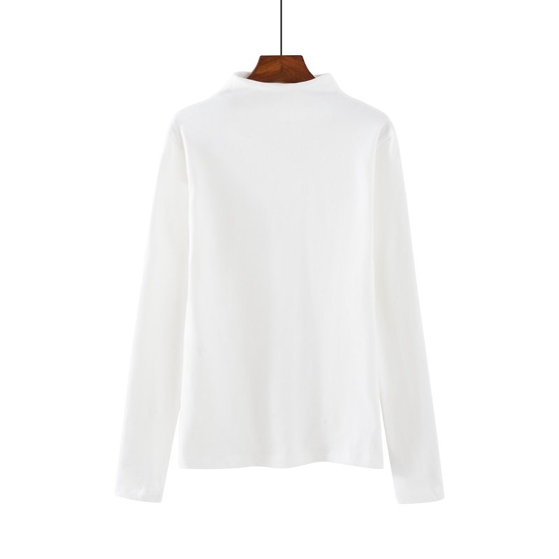 SUXI Áo tay dài cổ cao đơn giản trẻ trung cho nữ có nhiều màu tùy chọn