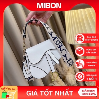 Túi xách nữ đẹp, túi đeo chéo yên ngựa Dior cầm tay dây đeo bản to thời trang Mibon