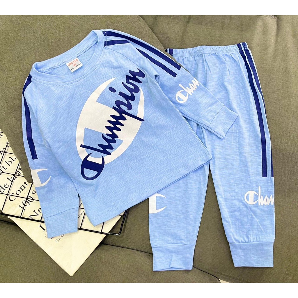 Bộ bé trai dài tay size đại 23-40kg  thể thao cotton 4 chiều Jennie kids J495