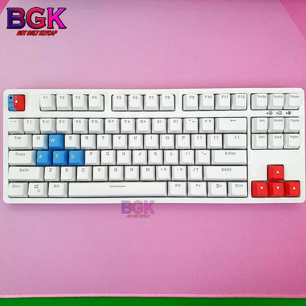 Bộ Keycap 9 Nút PBT Chủ Đề Nintendo Switch OEM Profile in Dye-sub 5 mặt cực đẹp