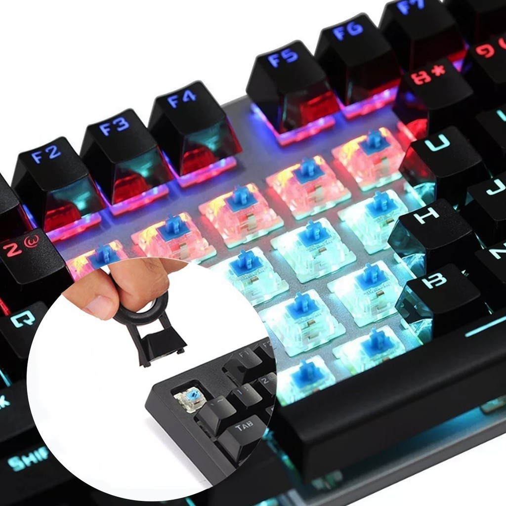 BÀN PHÍM CƠ GAMING G404/8404 LED RGB MÀU ĐEN