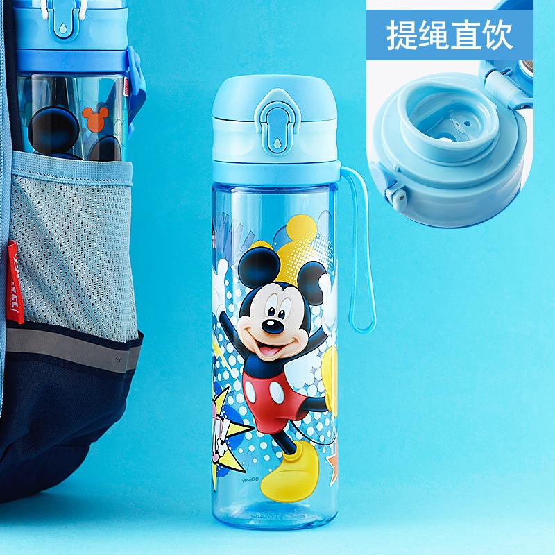 DISNEY Bình Nước 570ML Hình Người Nhện Marvel Kèm Ống Hút Xinh Xắn Cho Bé