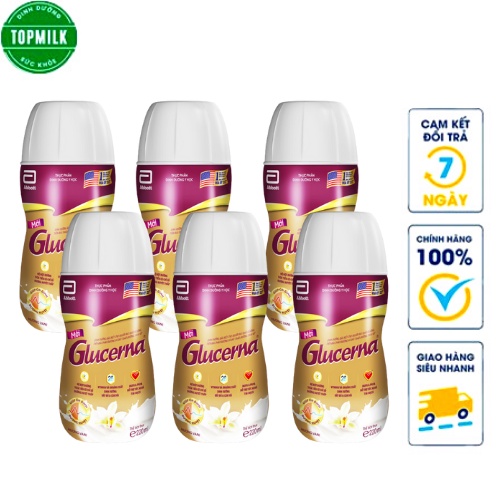 Hàng Chính Hãng - Sữa nước Glucerna chai 200ml   dành cho người tiểu đường, tiểu đường thai kì