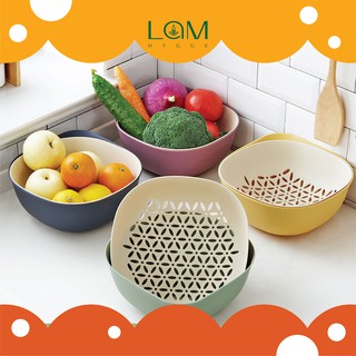 [TIỆN LỢI] BỘ RỔ GIÁ NHỰA KÈM CHẬU RỬA, RỔ NHỰA 2 TRONG 1 CAO CẤP CHO GIA ĐÌNH