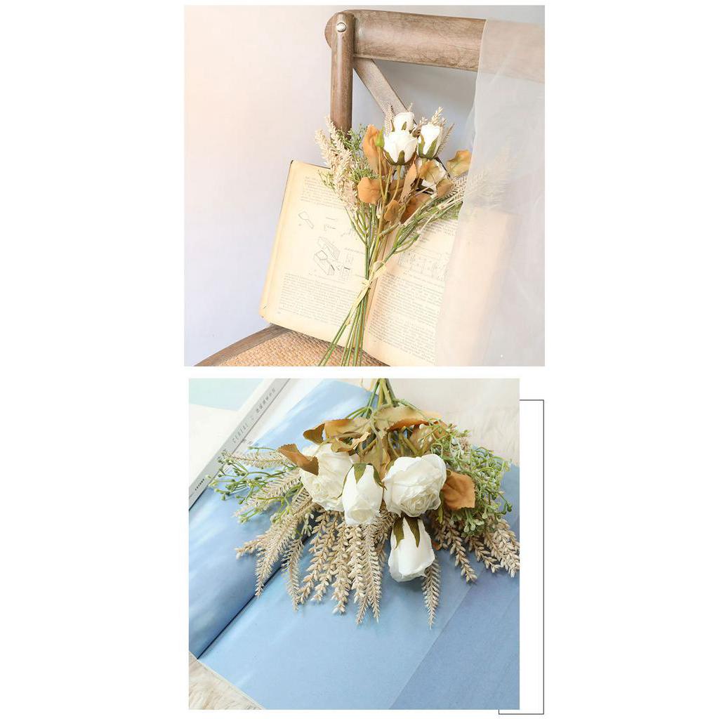 4 Bó Hoa Hồng Khô Giả Trang Trí Tiệc Cưới