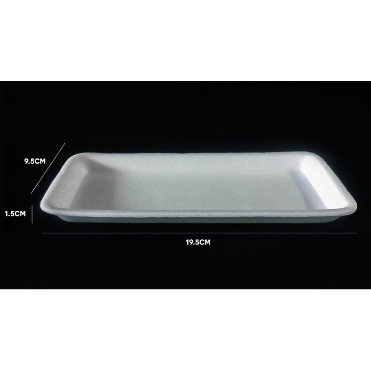 1 bịch 125 chiếc khay xốp M4 trắng đựng 100 - 200gr thực phẩm